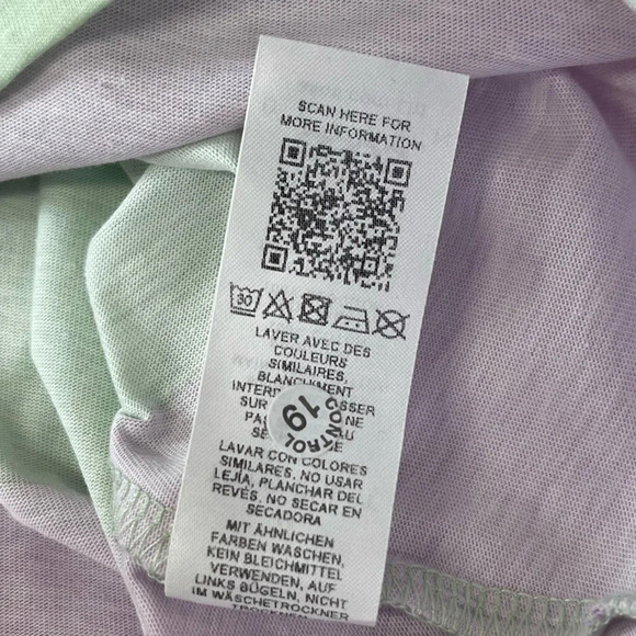 ASOS Design Shirt Womens Medium Purple Green Striped Short Sleeve Tee Tshirt - Picture 7 of 10